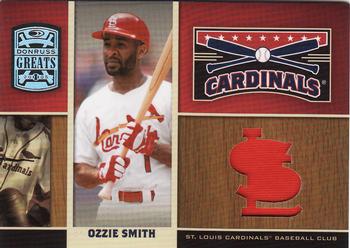 2005 Donruss Greats - Redbirds Material #RB-2 Ozzie Smith Front