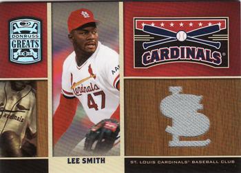 2005 Donruss Greats - Redbirds Material #RB-8 Lee Smith Front