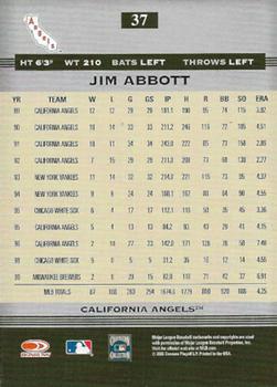 2005 Donruss Greats - Signature Gold HoloFoil #37 Jim Abbott Back