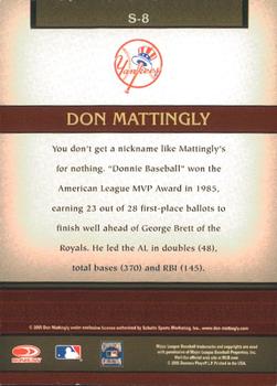 2005 Donruss Greats - Souvenirs #S-8 Don Mattingly Back