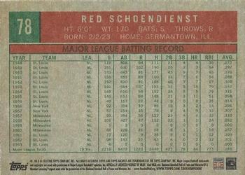 2018 Topps Archives - 1959 Venezuelan #78 Red Schoendienst Back