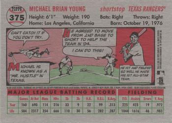 2005 Topps Heritage #375 Michael Young Back