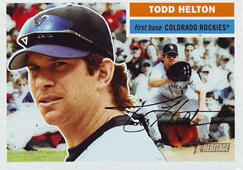 2005 Topps Heritage #5 Todd Helton Front