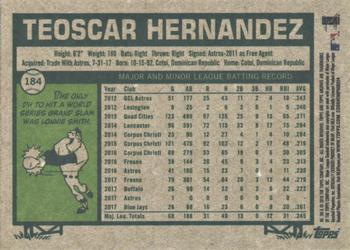 2018 Topps Archives - 1959 and 1977 Signature Omissions #184 Teoscar Hernandez Back
