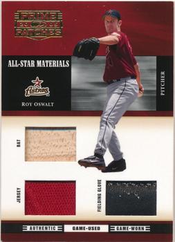 2005 Donruss Prime Patches - All-Star Materials Triple Swatch #ASM-11 Roy Oswalt Front