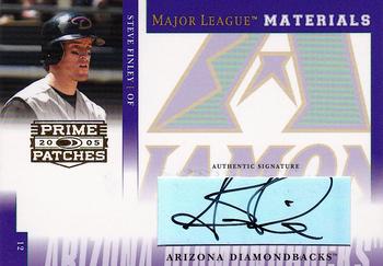 2005 Donruss Prime Patches - Major League Materials Autograph #MLM-14 Steve Finley Front