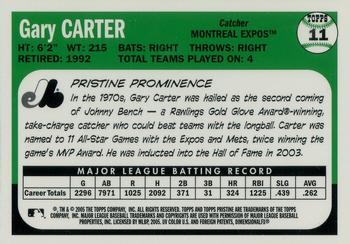 2005 Topps Pristine Legends #11 Gary Carter Back