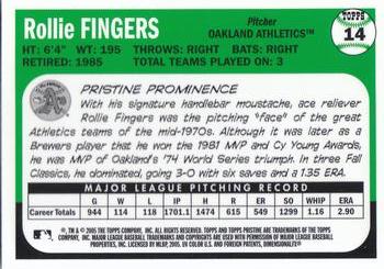 2005 Topps Pristine Legends #14 Rollie Fingers Back