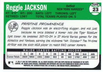 2005 Topps Pristine Legends #23 Reggie Jackson Back