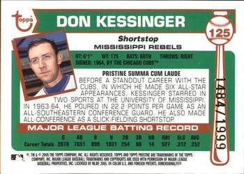 2005 Topps Pristine Legends #125 Don Kessinger Back