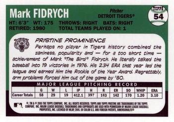 2005 Topps Pristine Legends #54 Mark Fidrych Back