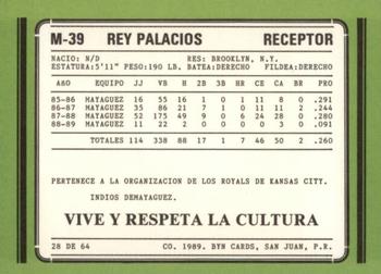 1988-89 BYN Puerto Rico Winter League Update #28 Rey Palacios Back