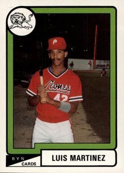 1988-89 BYN Puerto Rico Winter League Update #34 Luis Martinez Front