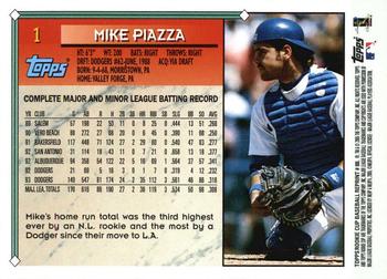 2005 Topps Rookie Cup - Reprints #88 Mike Piazza Back