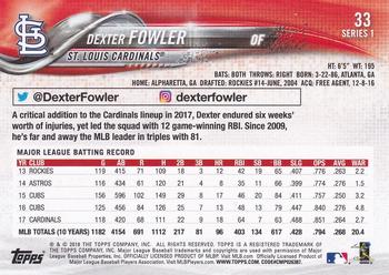 2018 Topps - All-Star Game #33 Dexter Fowler Back