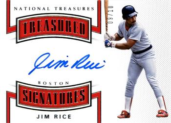 2018 Panini National Treasures - Treasured Signatures #TS-JR Jim Rice Front