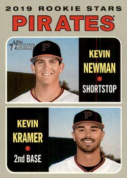 2019 Topps Heritage #372 Pirates 2019 Rookie Stars (Kevin Newman / Kevin Kramer) Front