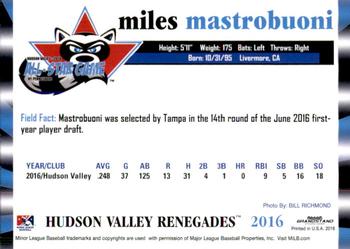 2016 Grandstand NY-Penn League All-Star Game North/South #NNO Miles Mastrobuoni Back
