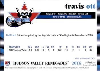 2016 Grandstand NY-Penn League All-Star Game North/South #NNO Travis Ott Back