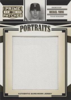 2005 Donruss Prime Patches - Portraits Jumbo Swatch #P-21 Michael Young Front