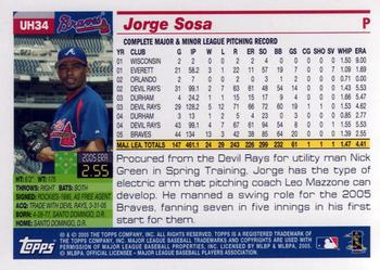 2005 Topps Updates & Highlights #UH34 Jorge Sosa Back
