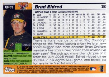 2005 Topps Updates & Highlights #UH59 Brad Eldred Back