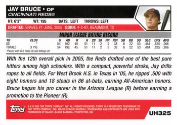2005 Topps Updates & Highlights #UH325 Jay Bruce Back