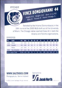 2011 Lincoln Saltdogs #NNO Vince Bongiovanni Back