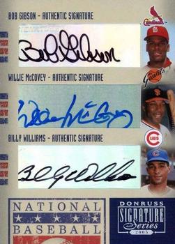 2005 Donruss Signature - HOF Six Autograph #HOF-78 Gaylord Perry / Willie McCovey / Bob Gibson / Don Sutton / Juan Marichal / Billy Williams Front