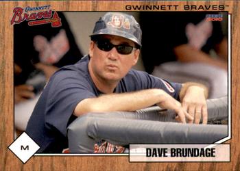 2010 Choice Gwinnett Braves #28 Dave Brundage Front