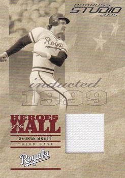 2005 Donruss Studio - Heroes of the Hall Jersey #HH-8 George Brett Front