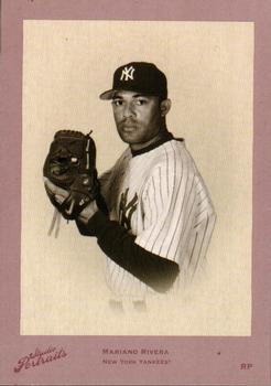 2005 Donruss Studio - Portraits Leather & Lumber Red B/W #SP-42 Mariano Rivera Front