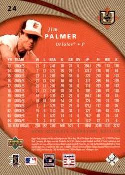 2005 UD Ultimate Signature Edition #24 Jim Palmer Back