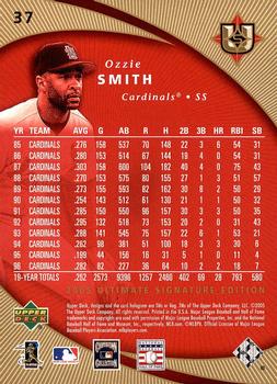 2005 UD Ultimate Signature Edition #37 Ozzie Smith Back