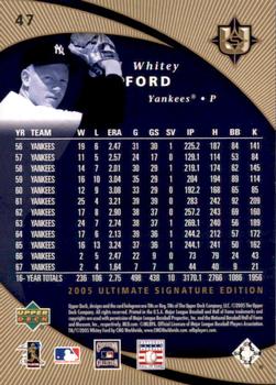 2005 UD Ultimate Signature Edition #47 Whitey Ford Back