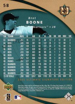 2005 UD Ultimate Signature Edition #58 Bret Boone Back