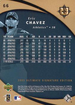 2005 UD Ultimate Signature Edition #66 Eric Chavez Back