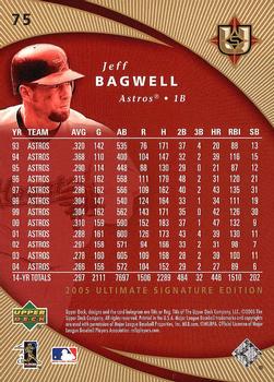 2005 UD Ultimate Signature Edition #75 Jeff Bagwell Back