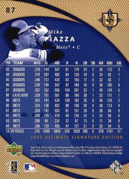 2005 UD Ultimate Signature Edition #87 Mike Piazza Back