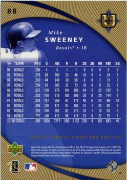 2005 UD Ultimate Signature Edition #88 Mike Sweeney Back