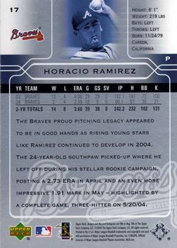 2005 Upper Deck #17 Horacio Ramirez Back
