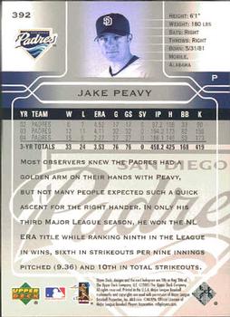2005 Upper Deck #392 Jake Peavy Back