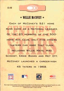 2005 Donruss Throwback Threads - Century Stars #CS-40 Willie McCovey Back