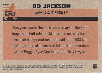 2018 Topps Update - 1983 Topps Baseball 35th Anniversary Chrome Silver Pack #127 Bo Jackson Back