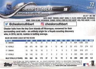 2018 Topps On-Demand Mini #72 Cheslor Cuthbert Back