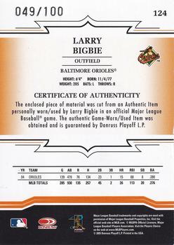 2005 Donruss Throwback Threads - Material Jersey Prime #124 Larry Bigbie Back