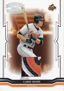 2005 Donruss Throwback Threads - Material Jersey Prime #124 Larry Bigbie Front