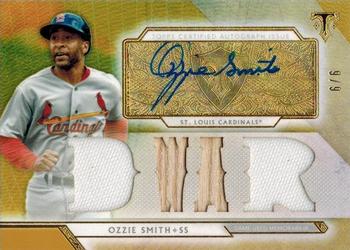 2018 Topps Triple Threads - Autograph Relics Gold #TTAR-OS1 Ozzie Smith Front