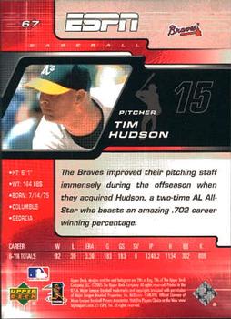 2005 Upper Deck ESPN #67 Tim Hudson Back