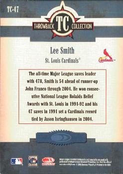 2005 Donruss Throwback Threads - Throwback Collection #TC-47 Lee Smith Back